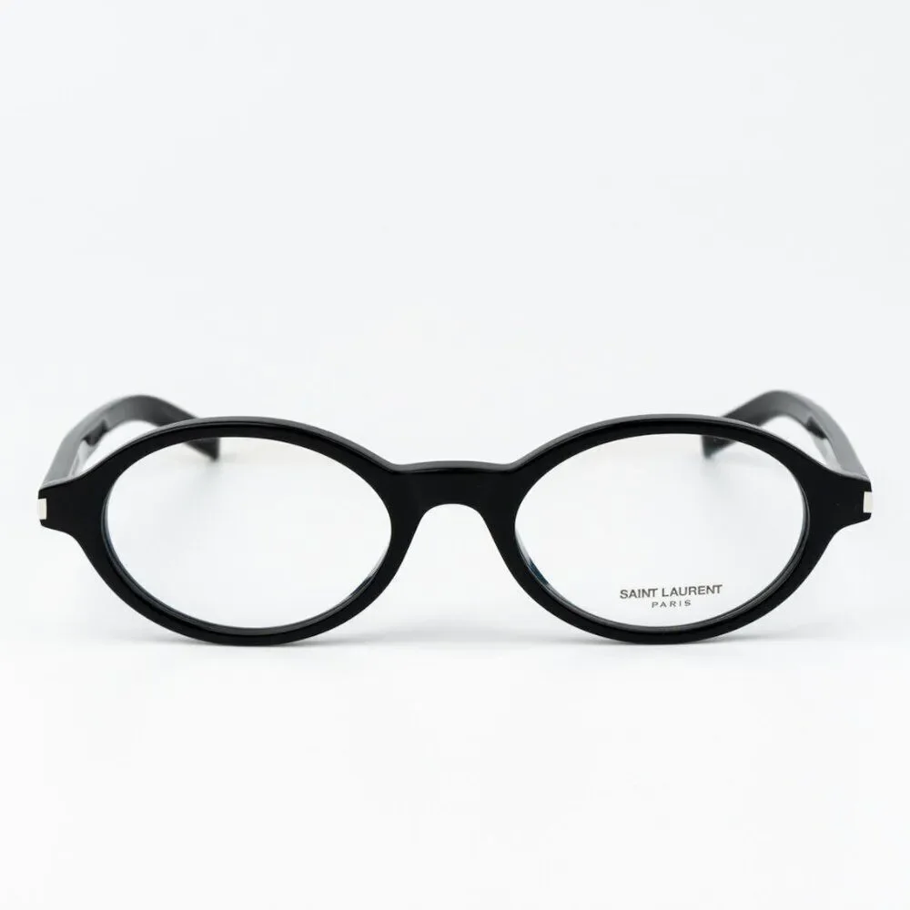 NEW Saint Laurent SL751 JEANNE OPT 001 Black Oval Women Eyeglasses